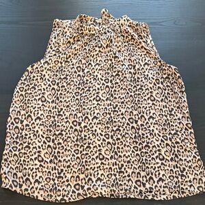 Leopard Print Women's Tie Neck Halter Blouse
